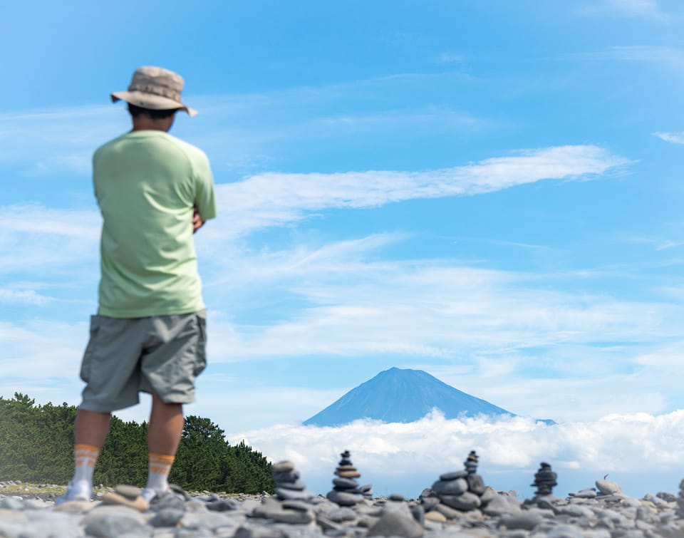 富士山を眺める