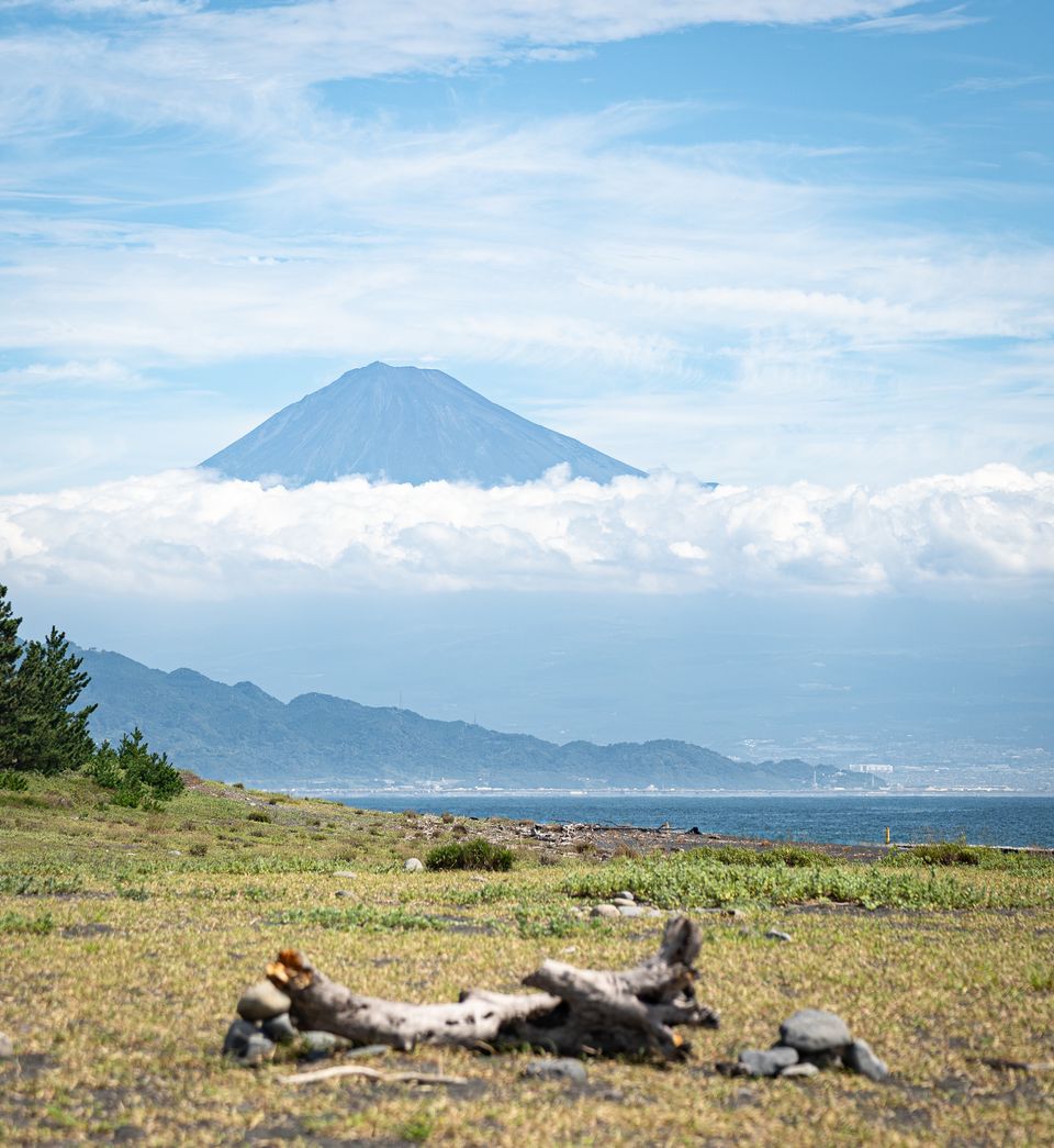 三保の浜と富士山